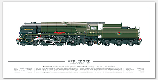 Rebuilt West Country 34100 Appledore