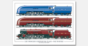 LMS 4-6-2 Princess Coronation (Duchess) Class – The Thirties, No. 6221 Queen Elizabeth (1937), No. 6227 Duchess of Devonshire (1938), No. 6230 Duchess of Buccleuch (1938)