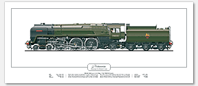 BR Class 7P No. 70000 Britannia (R. A. Riddles) Steam Locomotive Print