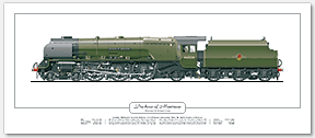 LMS Princess Coronation (Duchess) Class No. 46232 Duchess of Montrose (W. A. Stanier) Steam Locomotive Print