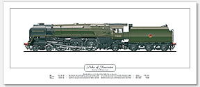 BR Class 8P No. 71000 Duke of Gloucester (R. A. Riddles) Steam Locomotive Print
