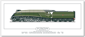 LNER A4 Class No. 60007 Sir Nigel Gresley (H. N. Gresley) Steam Locomotive Print