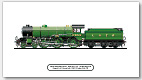 LNER B17/4 Footballer No 2859 (61659) Norwich City (H. N. Gresley) Steam Locomotive Print