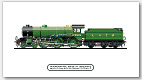 LNER B17/4 Footballer No 2865 (61665) Leicester City (H. N. Gresley) Steam Locomotive Print